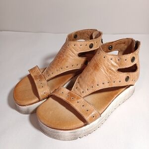 Bed Stu Tan Leather Sandals